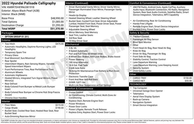 Certified 2022 Hyundai Palisade Calligraphy image 35