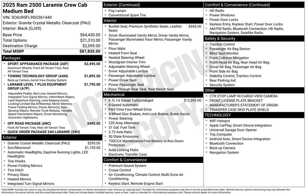 Used 2025 RAM 2500 Laramie w/ Sport Appearance Package image 14