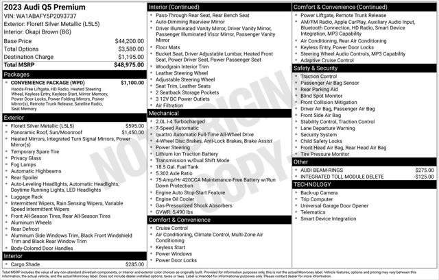 Certified 2023 Audi Q5 2.0T Premium w/ Convenience Package AWD/4WD image 31