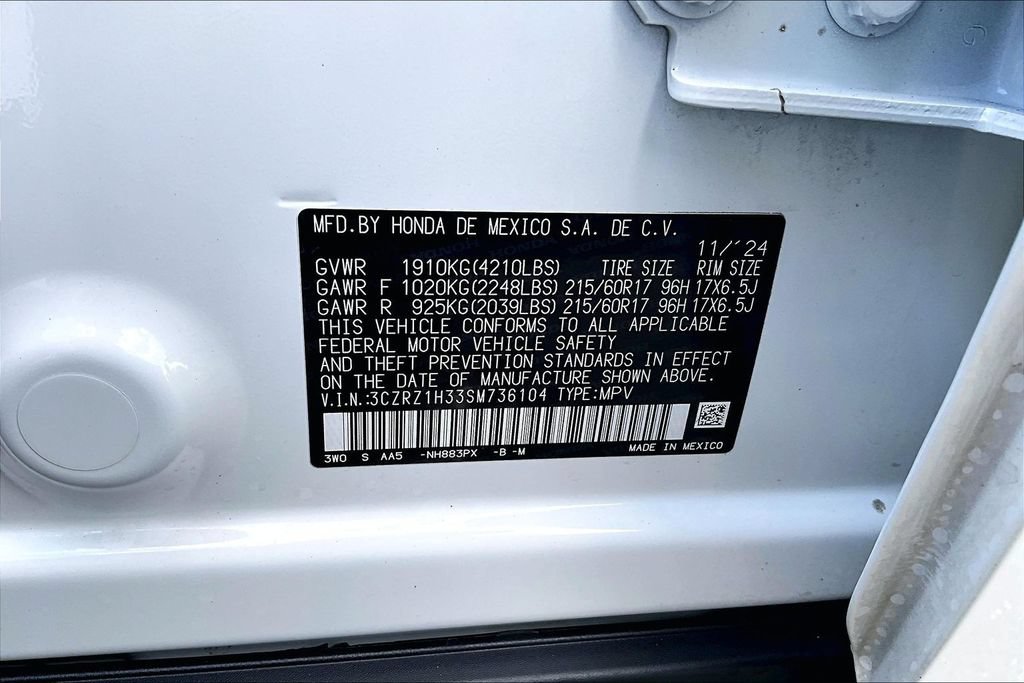 Certified 2025 Honda HR-V LX image 14