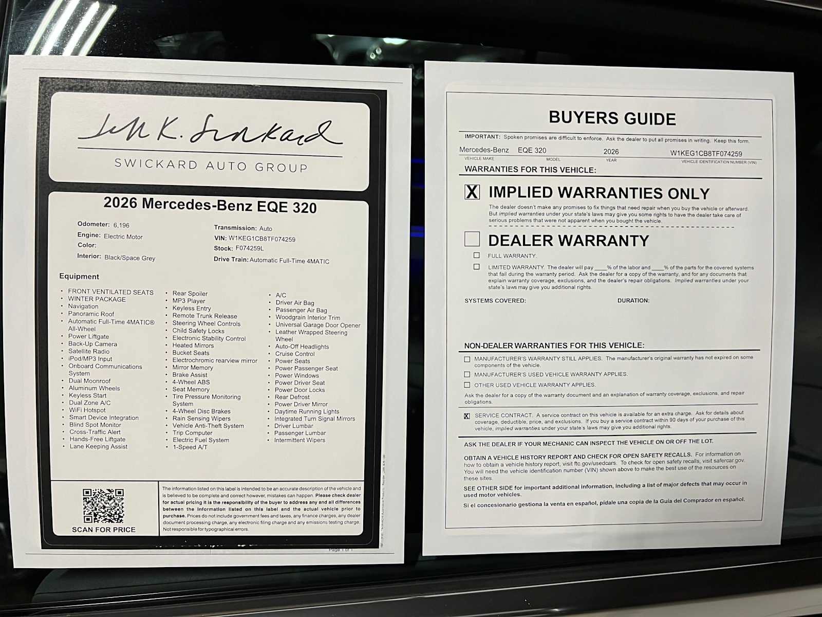 Certified 2026 Mercedes-Benz EQE 320 4MATIC Sedan image 47