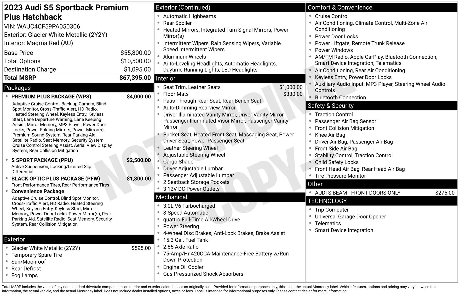 Used 2023 Audi S5 Premium Plus w/ Premium Plus Package image 3