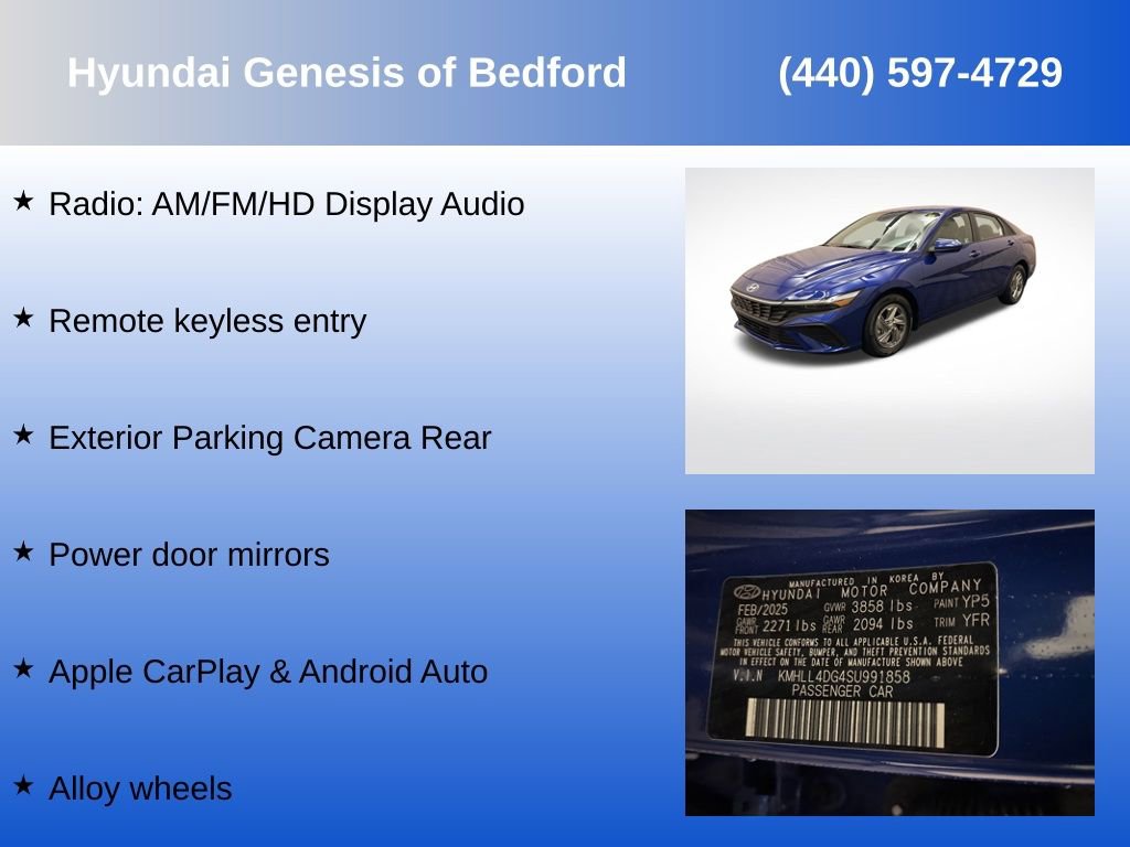 Certified 2025 Hyundai Elantra SE image 7