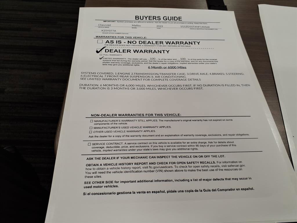 Used 2022 Chevrolet Malibu LT image 29