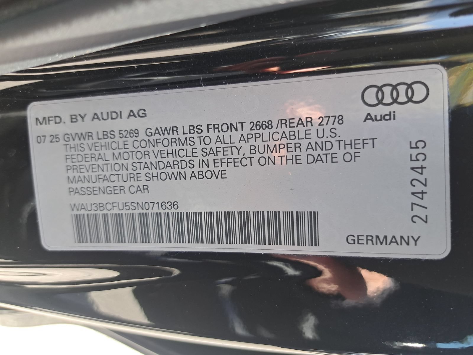 Certified 2025 Audi A5 2.0T Prestige w/ 19" Wheel Package AWD/4WD image 15