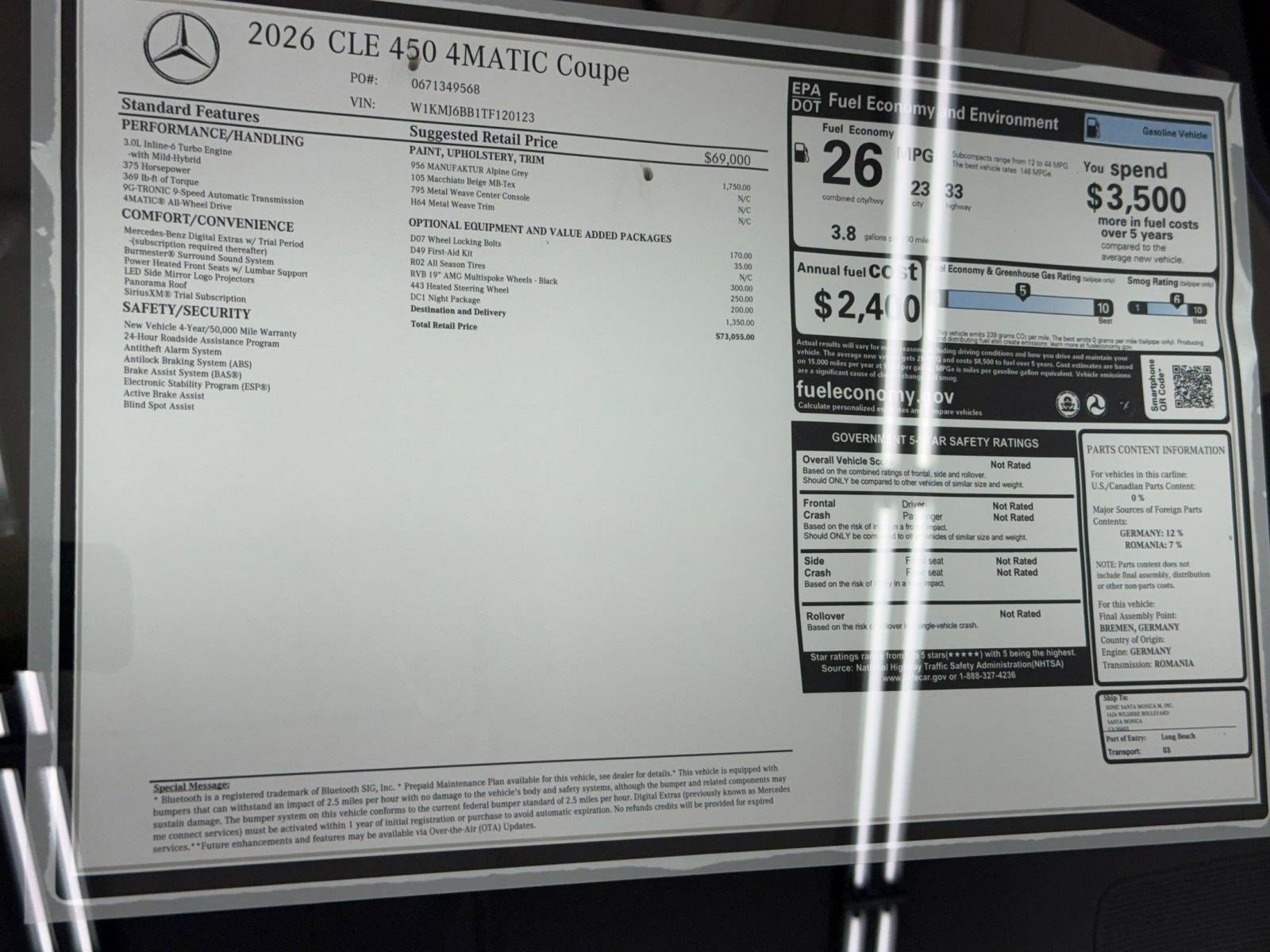 New 2026 Mercedes-Benz CLE 450 4MATIC Coupe image 33