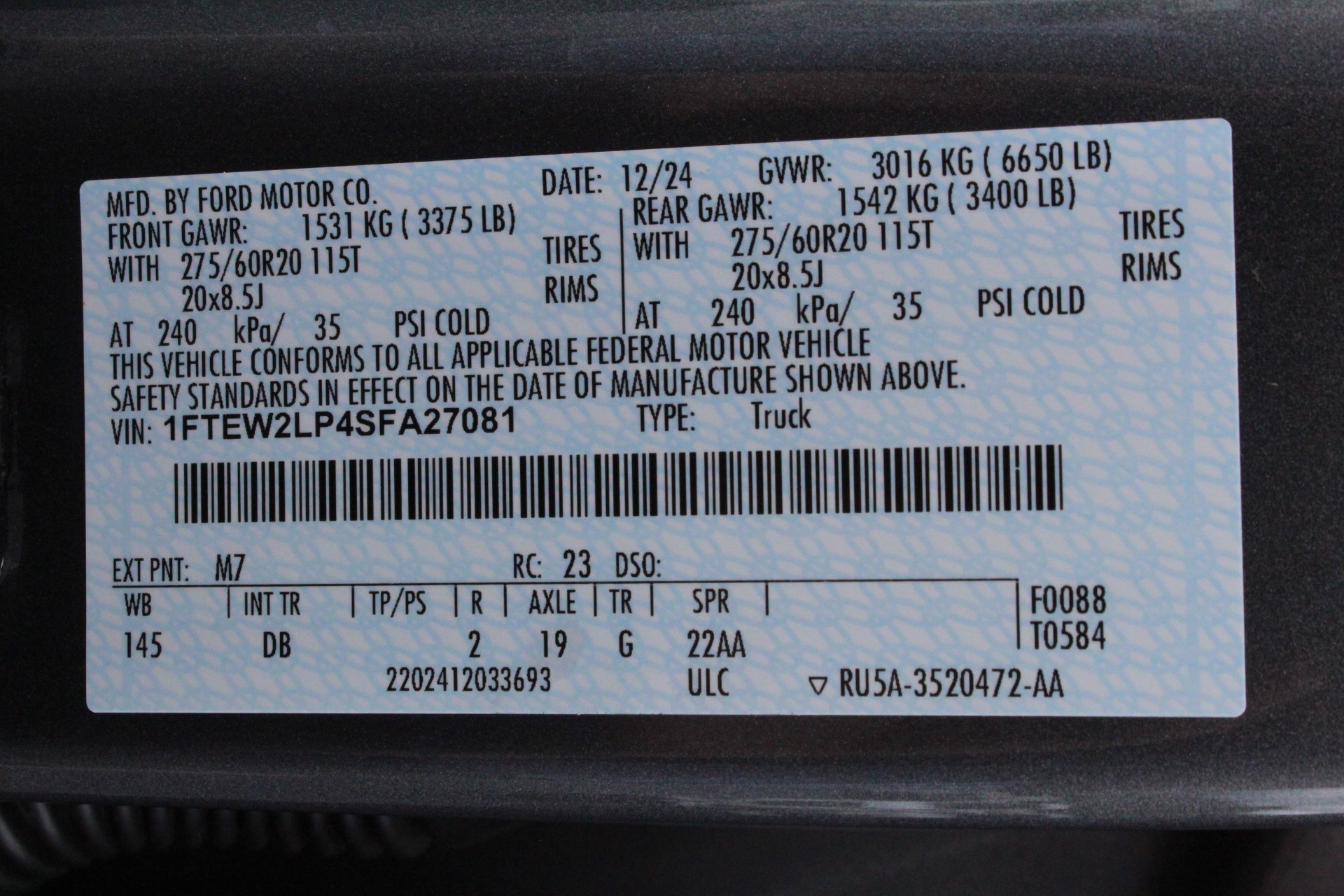 Used 2025 Ford F150 STX w/ Equipment Group 200A AWD/4WD image 30