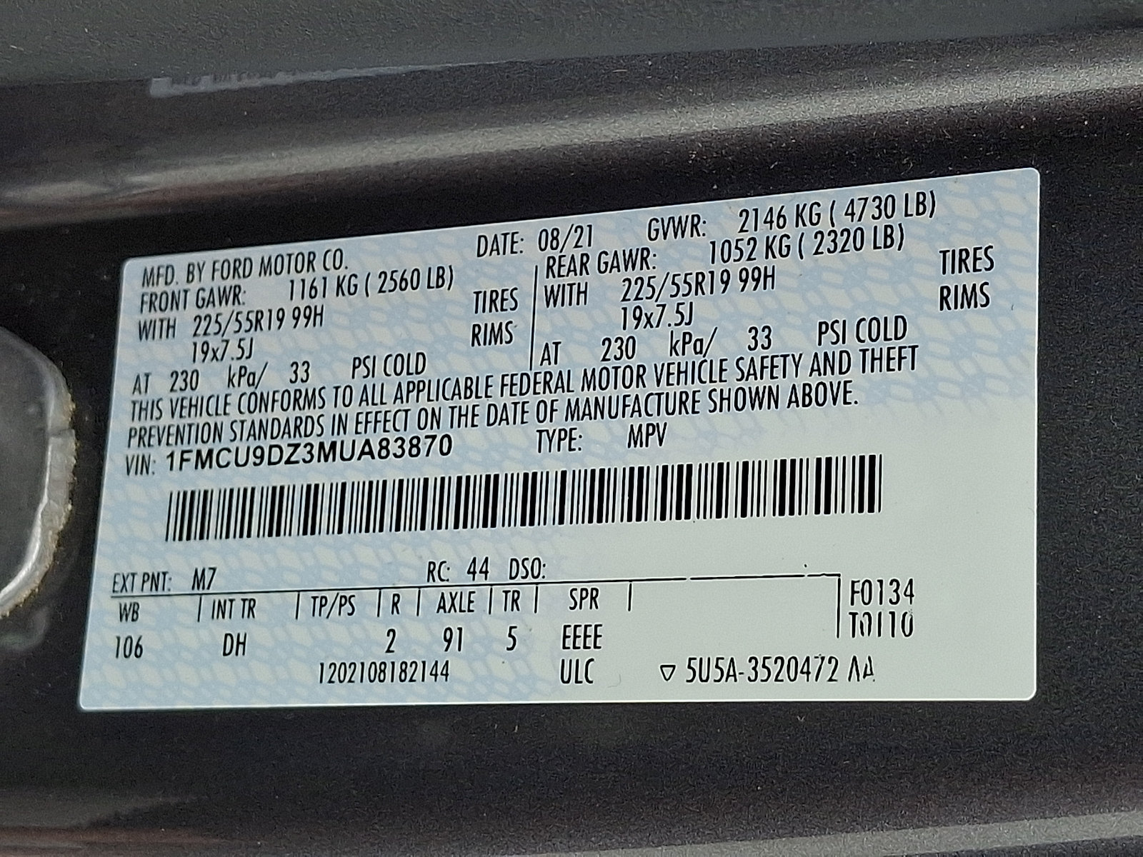 Used 2021 Ford Escape Titanium w/ Titanium Elite Package AWD/4WD image 28