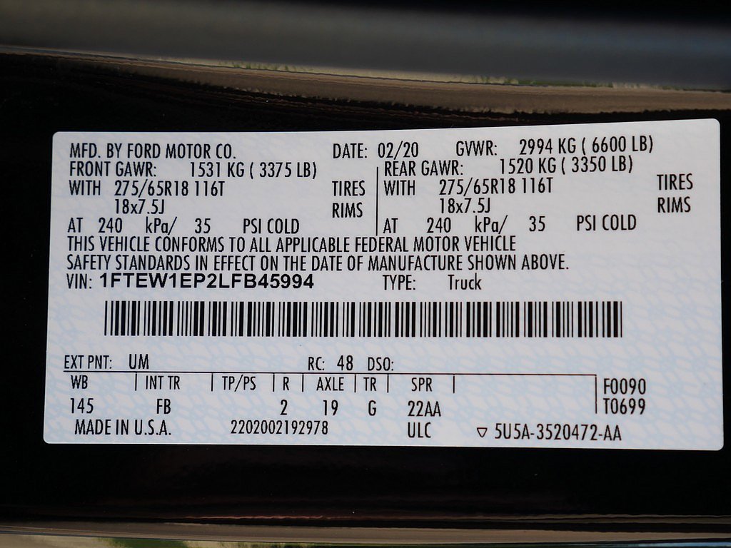 Used 2020 Ford F150 XLT w/ Equipment Group 302A Luxury AWD/4WD image 71