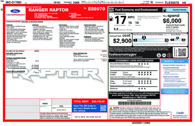 New 2026 Ford Ranger Raptor AWD/4WD image 4
