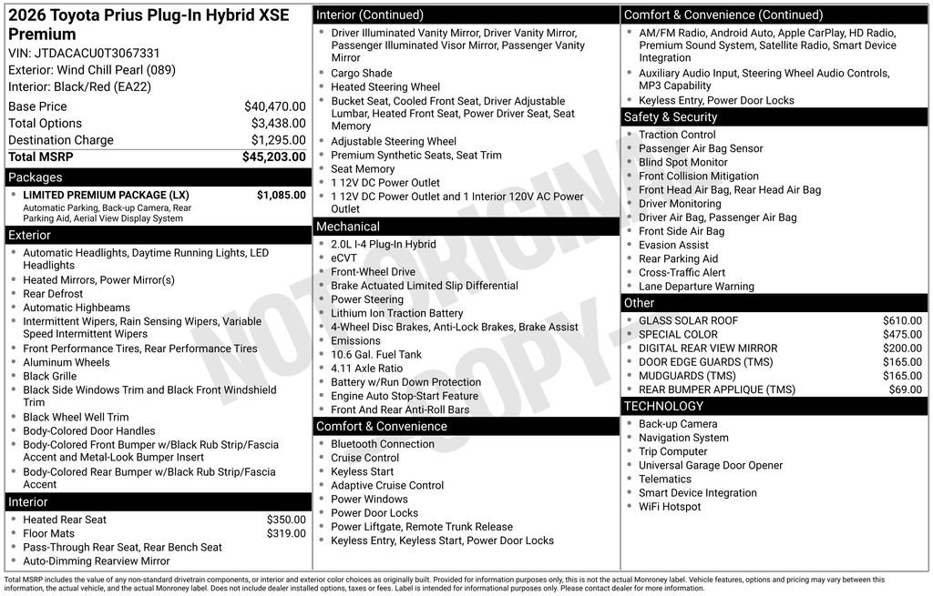 Used 2026 Toyota Prius Plug-In Hybrid w/ Limited Premium Package FWD image 11