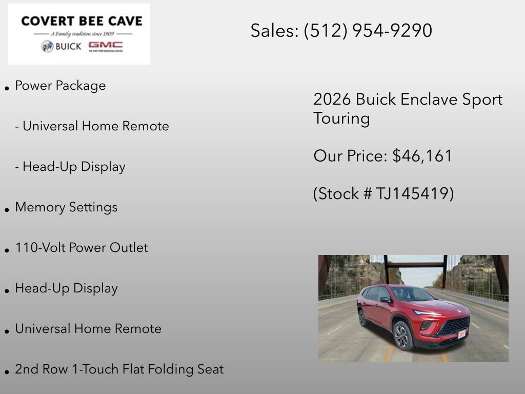 New 2026 Buick Enclave Sport Touring w/ Power Package FWD image 12