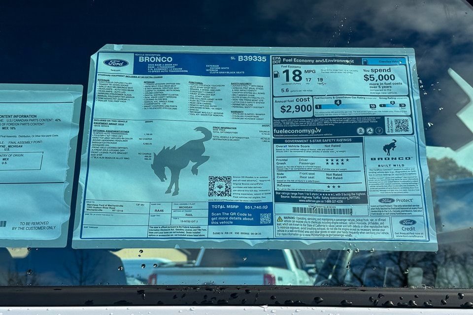 New 2025 Ford Bronco 2-Door w/ Sasquatch Package AWD/4WD image 13