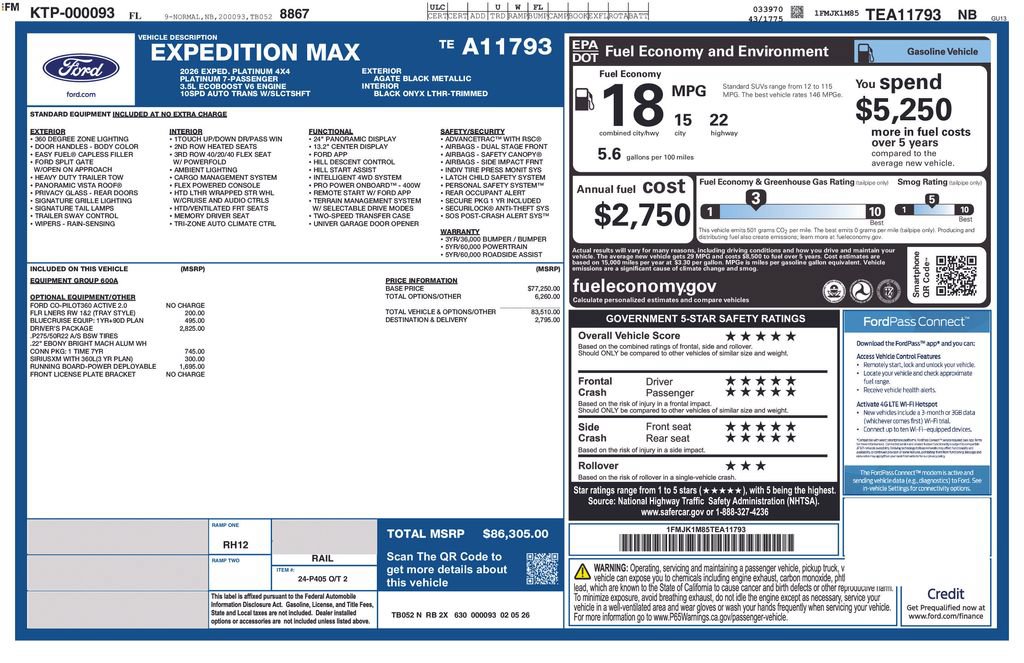 New 2026 Ford Expedition Max Platinum w/ Driver's Package AWD/4WD image 5