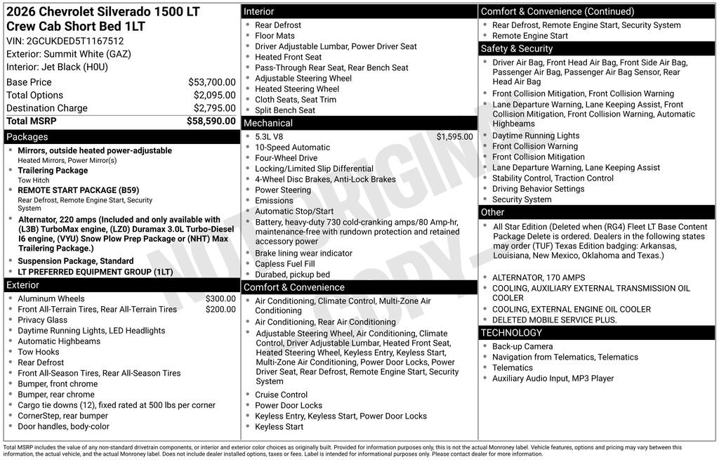 New 2026 Chevrolet Silverado 1500 LT AWD/4WD image 9