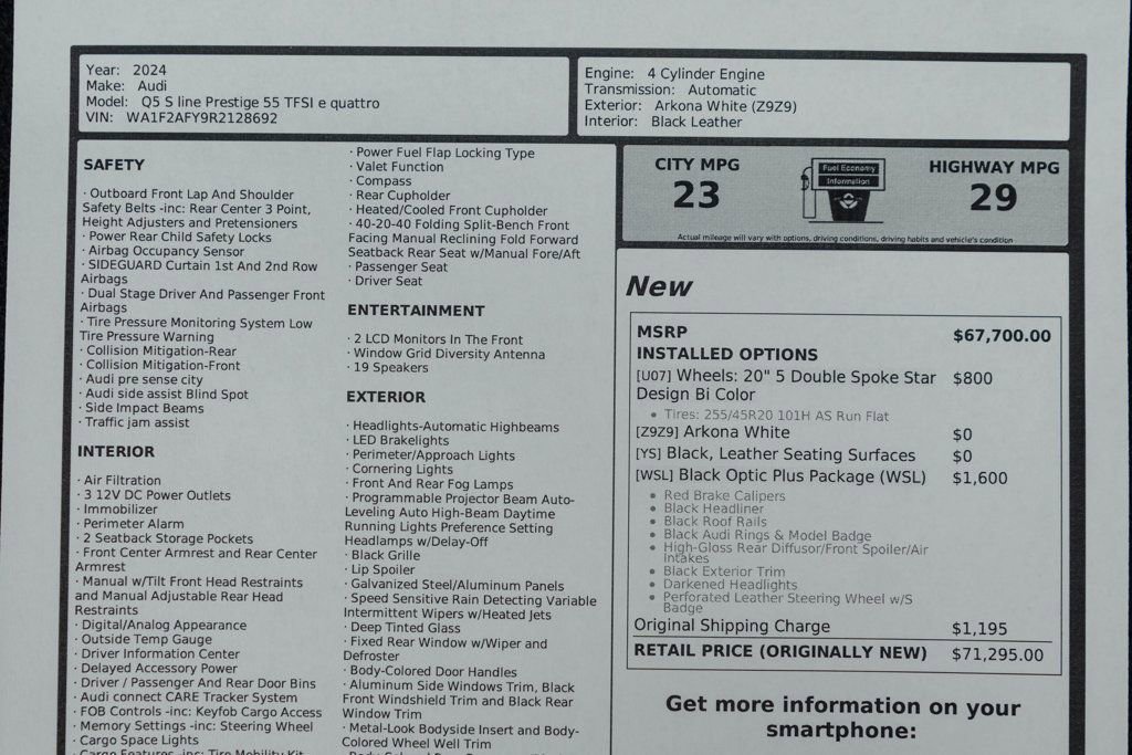 Used 2024 Audi Q5 e Prestige image 64