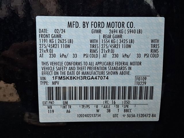 Used 2024 Ford Explorer ST-Line w/ Class IV Trailer Tow Package AWD/4WD image 28