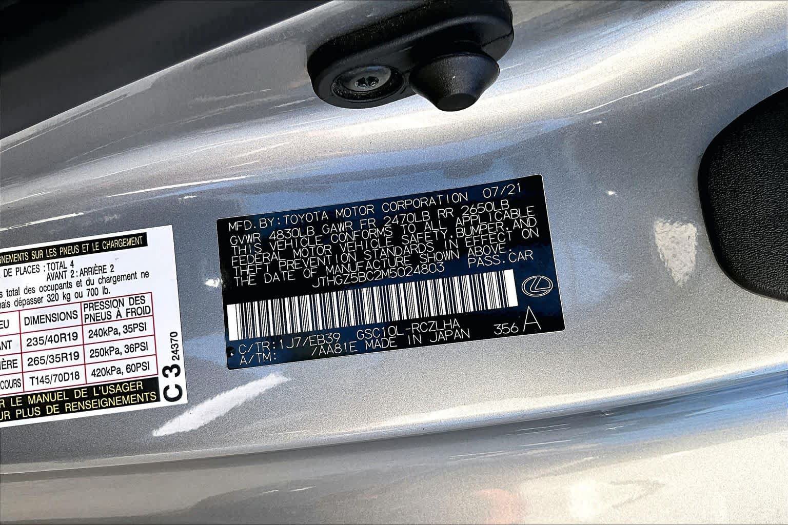 Used 2021 Lexus RC 350 F Sport RWD image 35