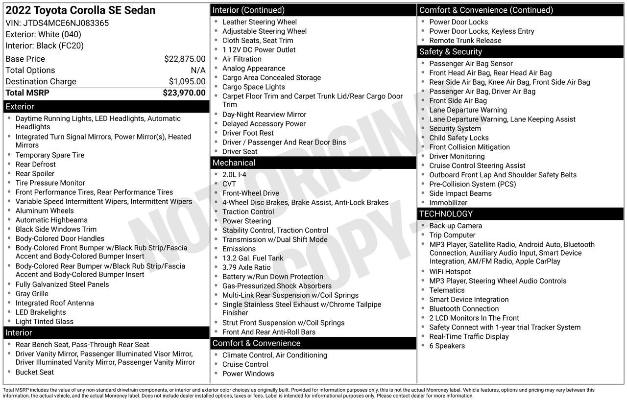 Used 2022 Toyota Corolla SE FWD image 9