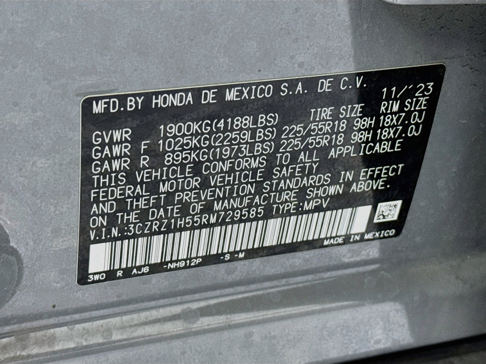 Certified 2024 Honda HR-V Sport image 30
