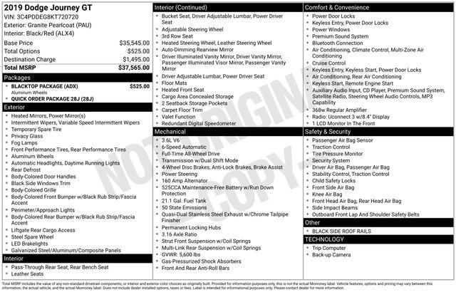 Used 2019 Dodge Journey GT w/ Blacktop Package image 5