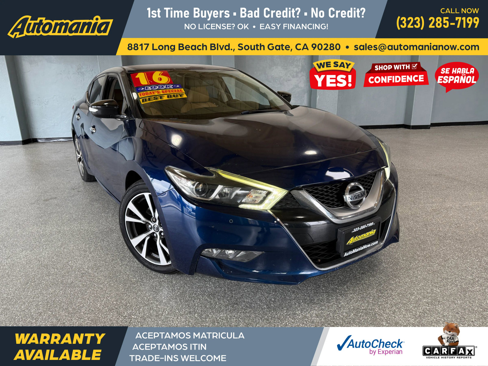 Used 2016 Nissan Maxima SR