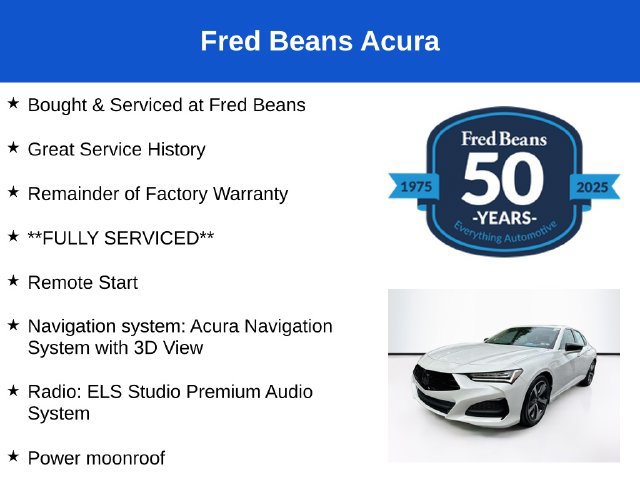 Used 2025 Acura TLX w/ Technology Package FWD image 3