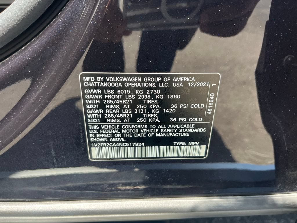 Used 2022 Volkswagen Atlas SEL Premium AWD/4WD image 30