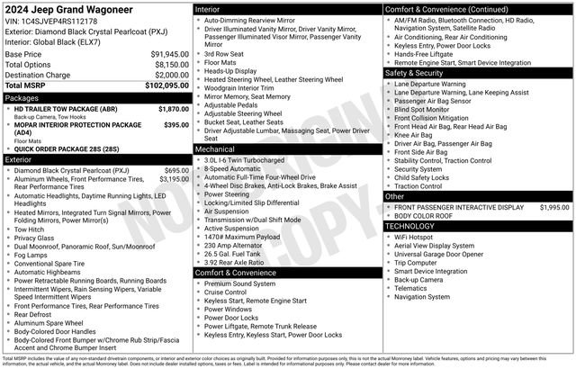 New 2024 Jeep Grand Wagoneer Series I w/ HD Trailer Tow Package AWD/4WD image 41