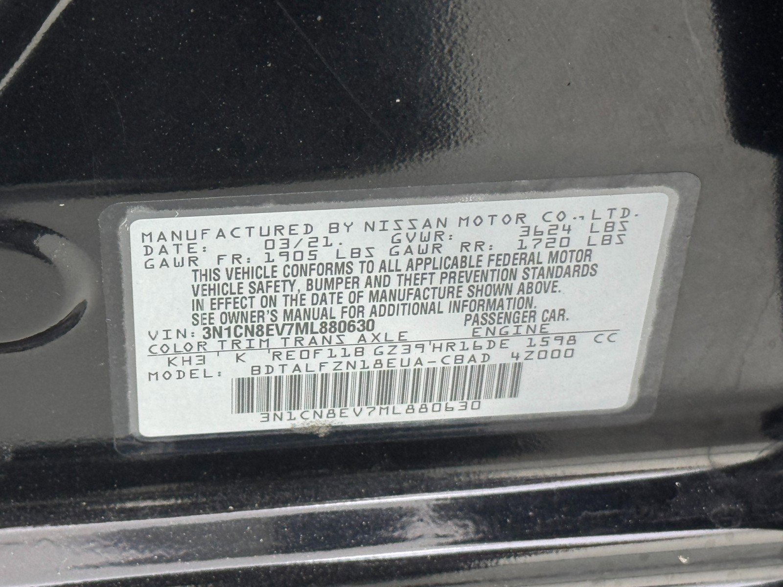 Used 2021 Nissan Versa SV image 37