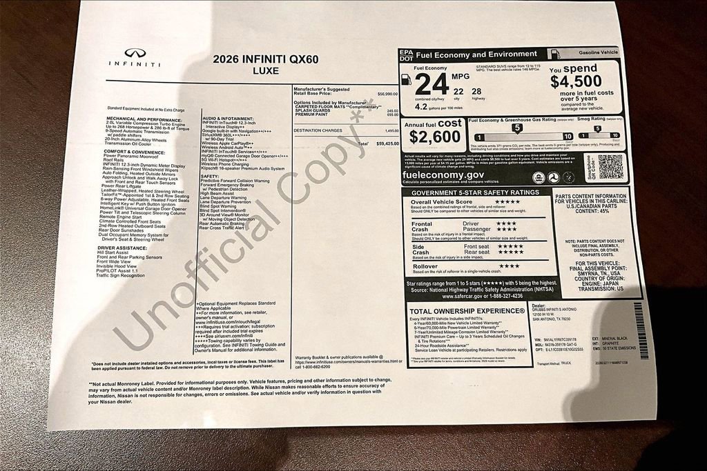 New 2026 INFINITI QX60 Luxe image 41