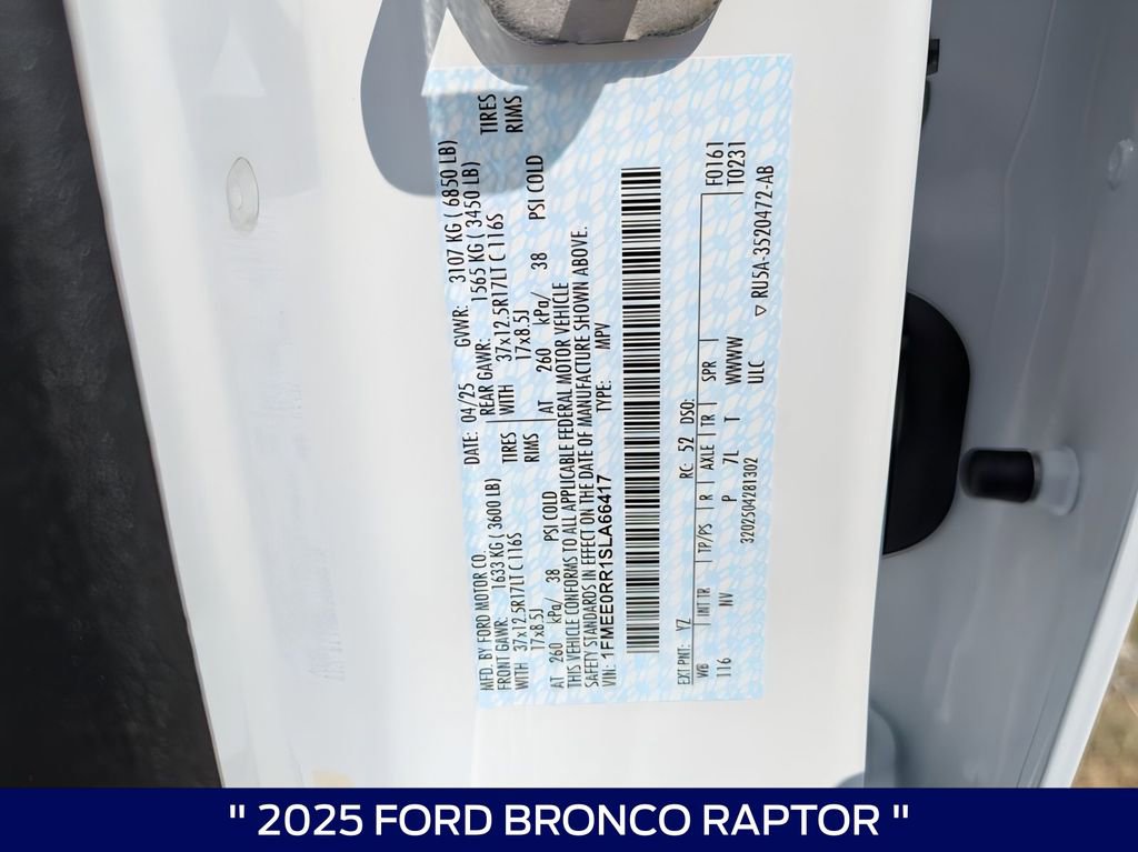 New 2025 Ford Bronco Raptor AWD/4WD image 34