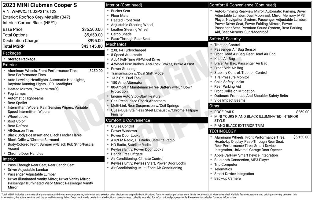 Used 2023 MINI Cooper Clubman S image 15