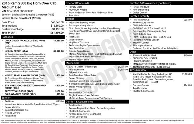 Used 2016 RAM 2500 Big Horn image 22