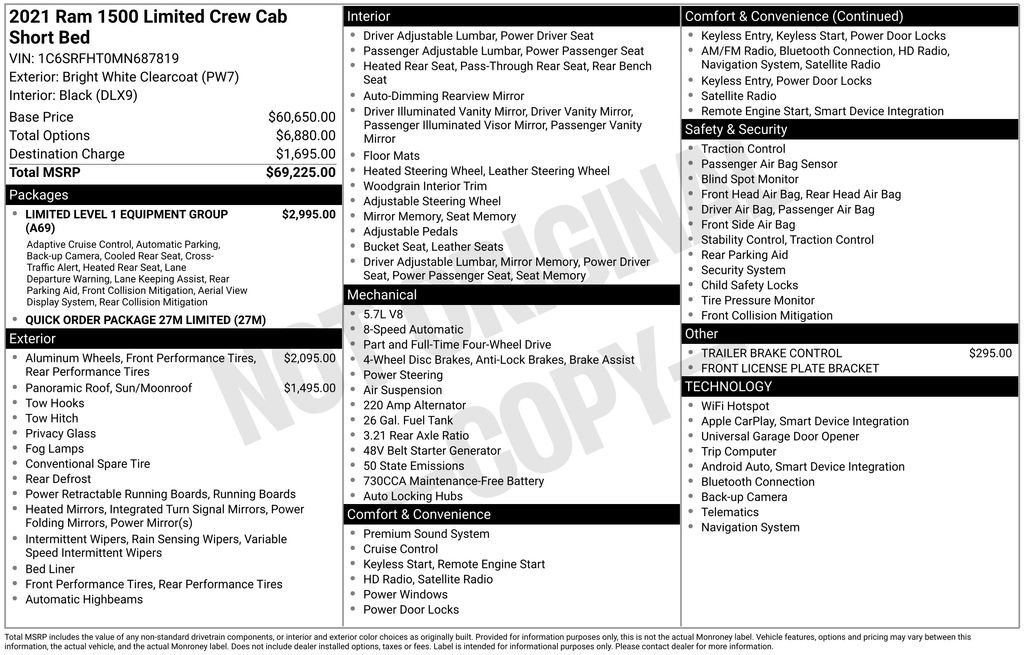 Used 2021 RAM 1500 Limited AWD/4WD image 7