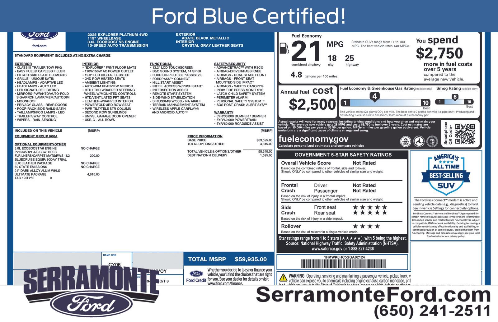 Used 2025 Ford Explorer Platinum w/ Ultimate Package image 22