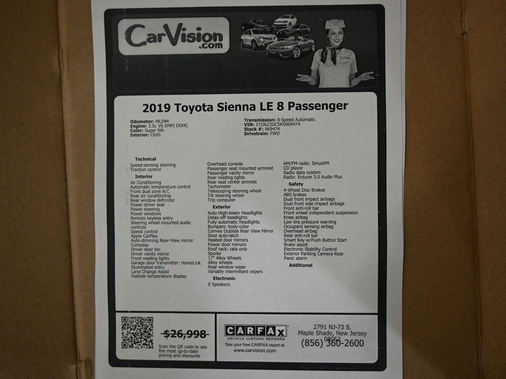 Used 2019 Toyota Sienna LE image 18