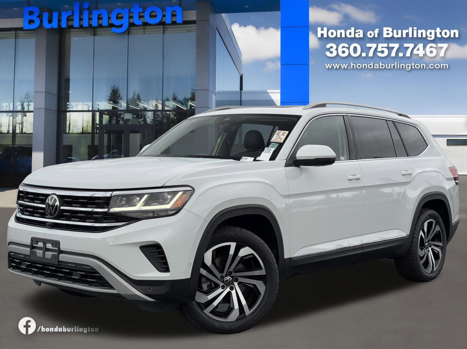 Used 2021 Volkswagen Atlas SEL Premium w/ MDO Package (Bench Seat) image 1