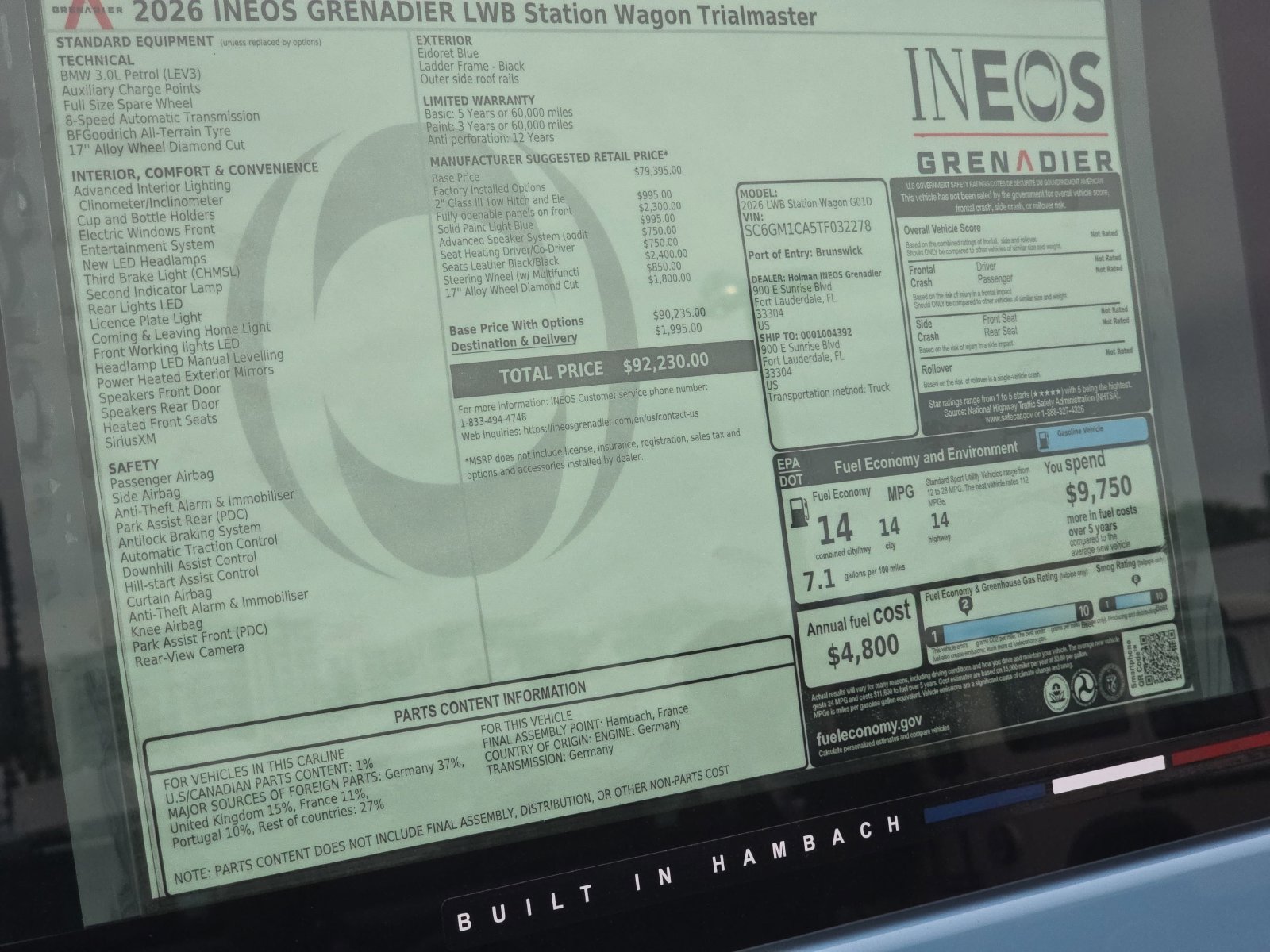 New 2026 INEOS Grenadier Station Wagon AWD/4WD image 28