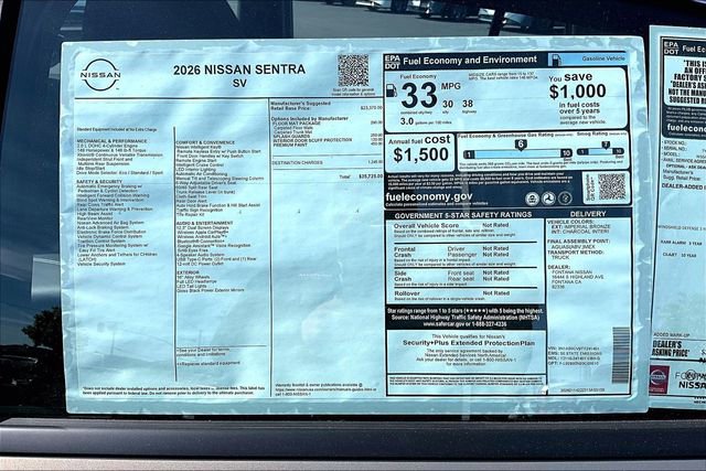 New 2026 Nissan Sentra SV image 12