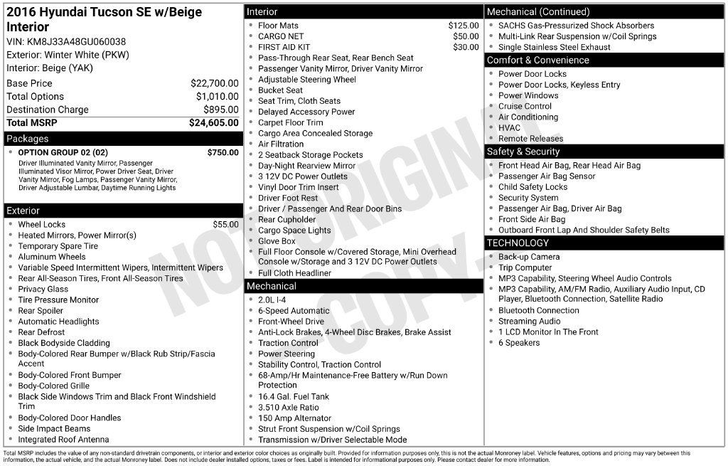Used 2016 Hyundai Tucson SE w/ Option Group 02 FWD image 27