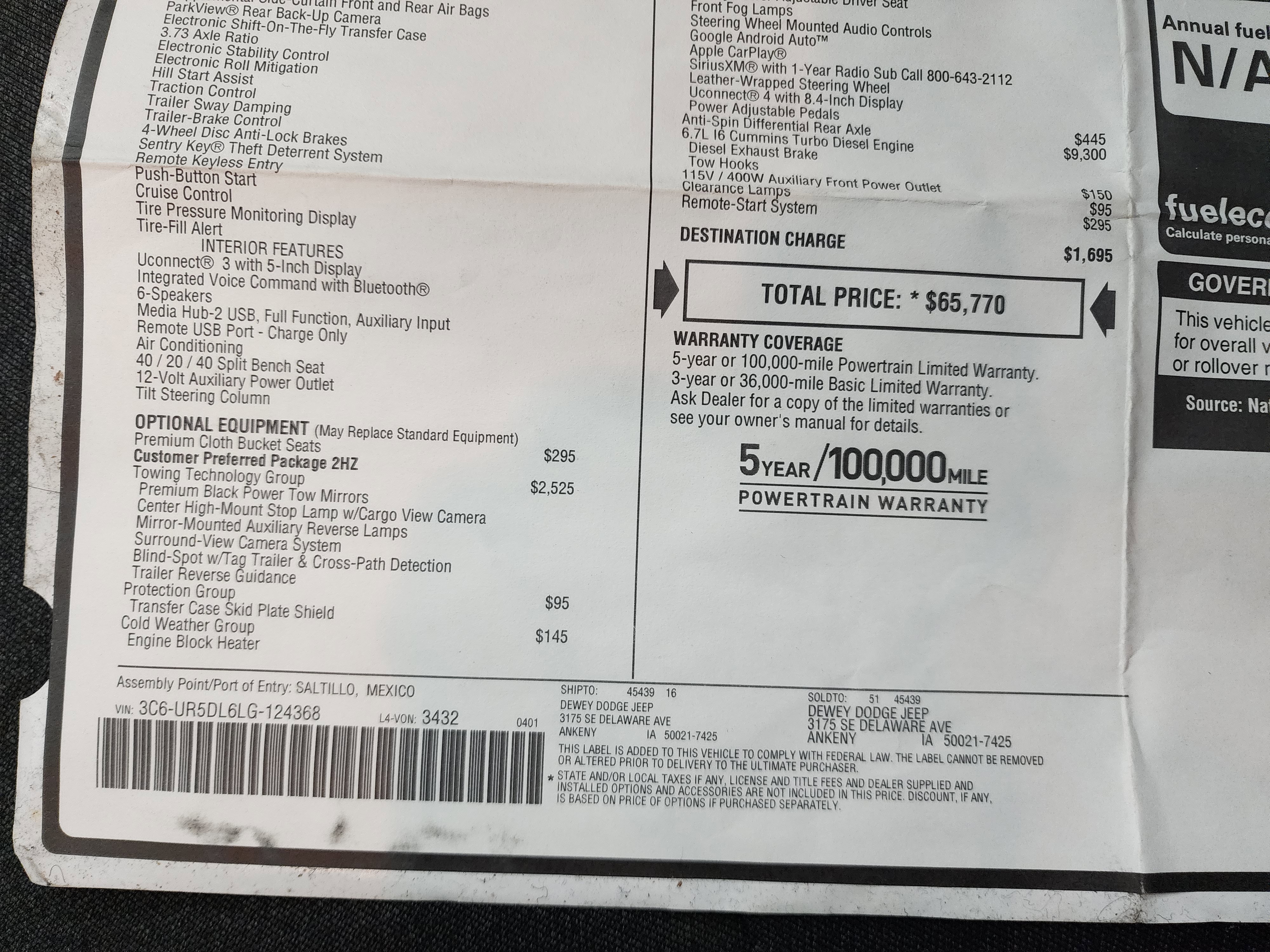 Used 2020 RAM 2500 Big Horn w/ Night Edition image 49