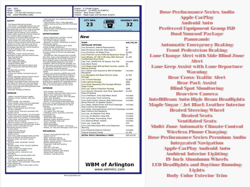 Used 2021 Cadillac CT5 Premium Luxury image 2