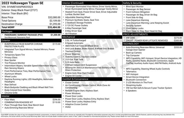 Used 2023 Volkswagen Tiguan SE w/ Panoramic Sunroof Package image 5