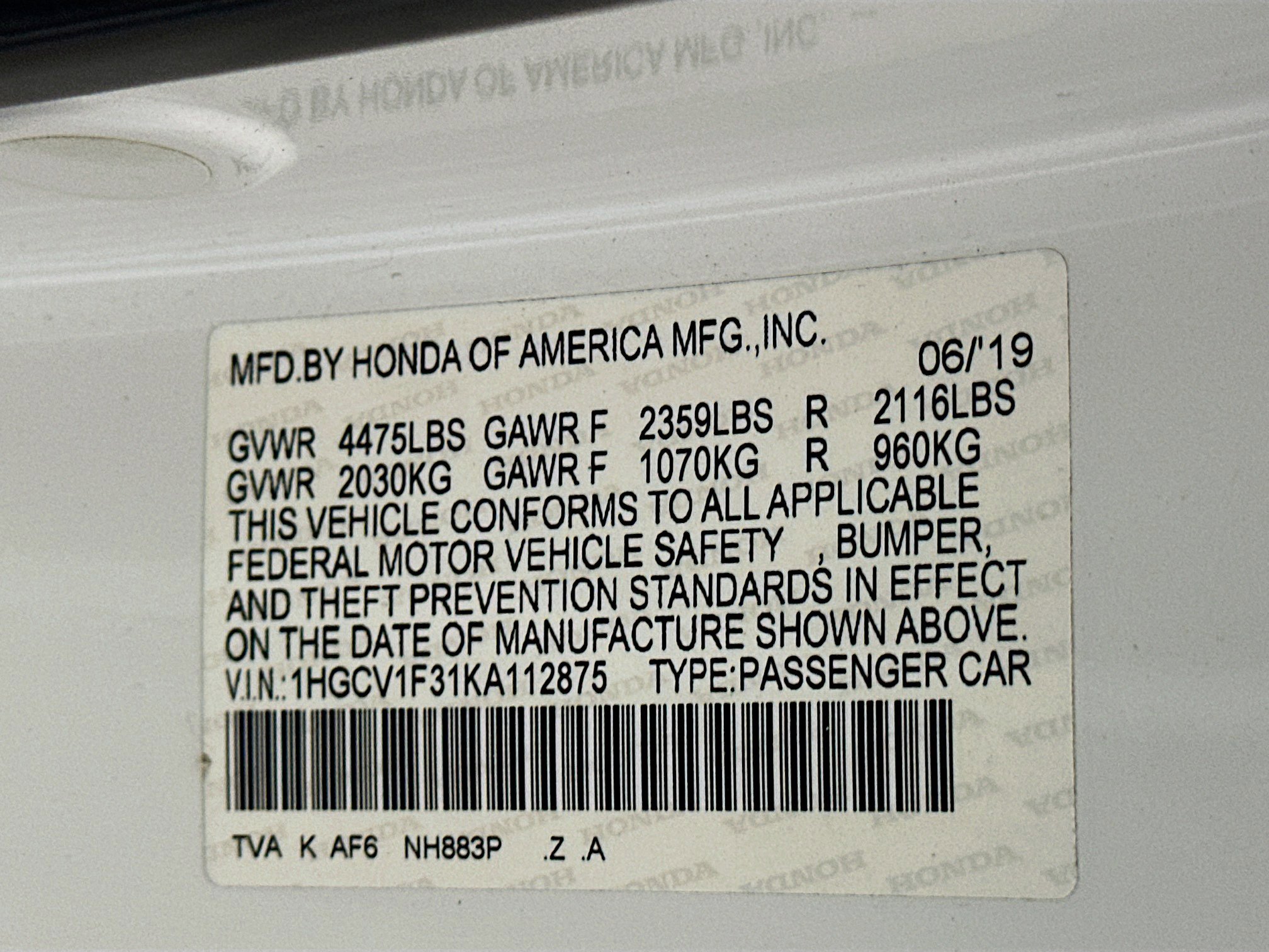 Used 2019 Honda Accord Sport image 12