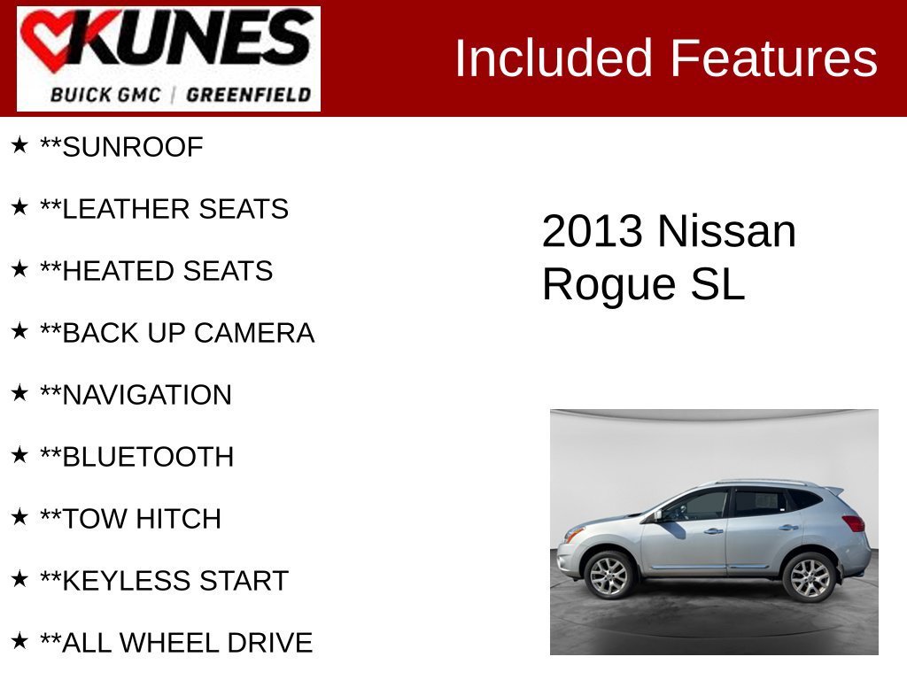 Used 2013 Nissan Rogue SL AWD/4WD image 2