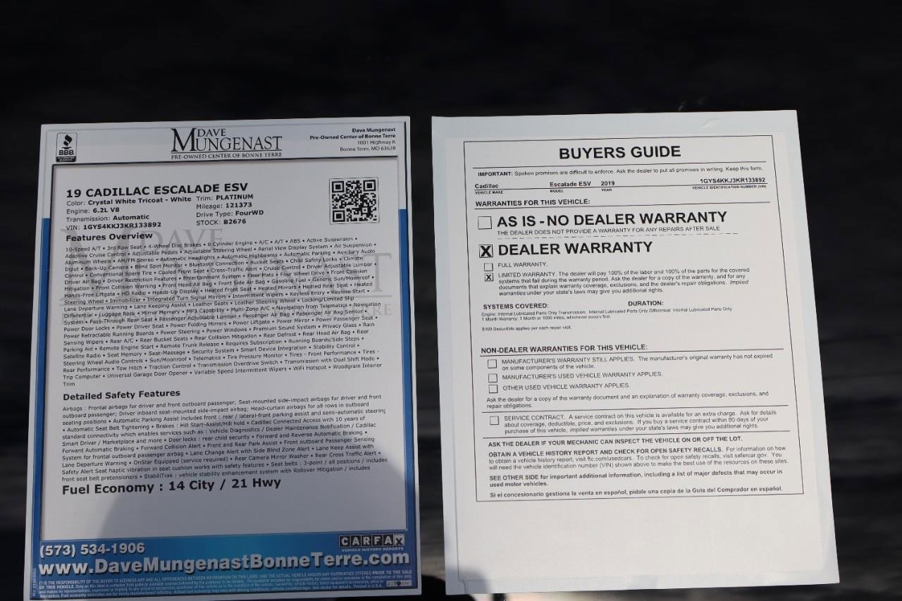 Used 2019 Cadillac Escalade ESV Platinum image 24