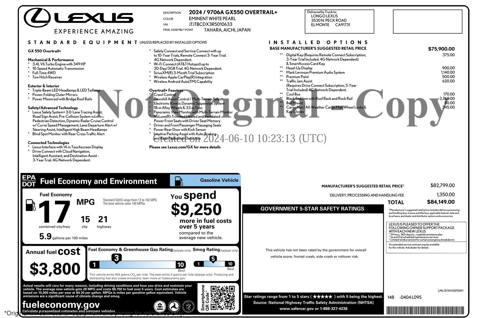 Used 2024 Lexus GX 550 image 3