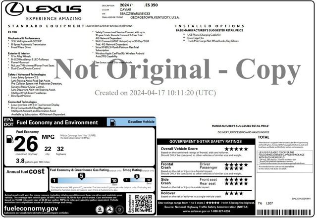 Used 2024 Lexus ES 350 FWD image 2