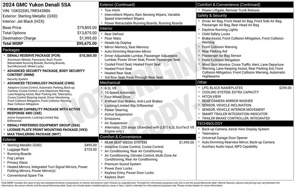 Used 2024 GMC Yukon Denali w/ Denali Reserve Package AWD/4WD image 6